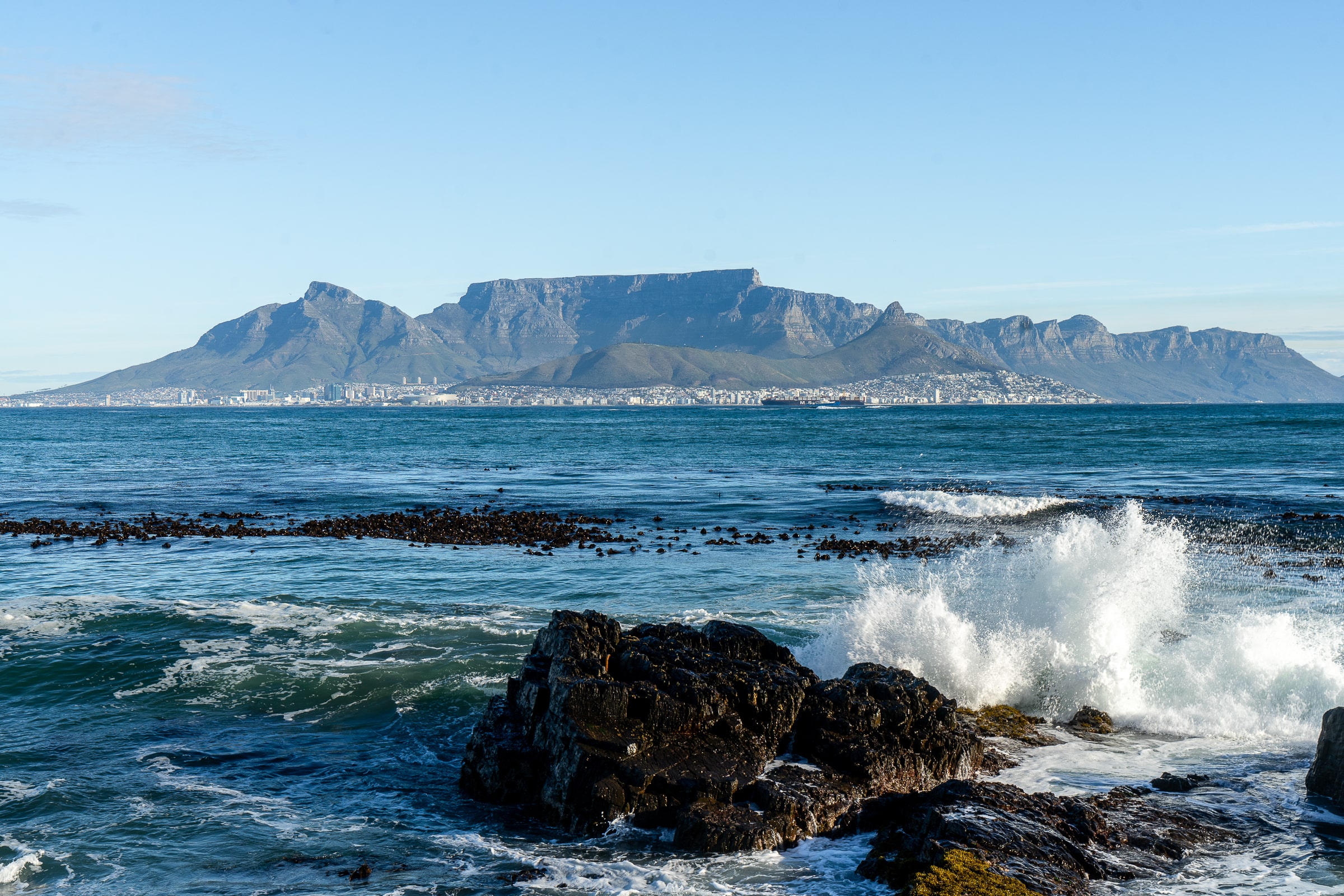 Cape Town mountain and ocean